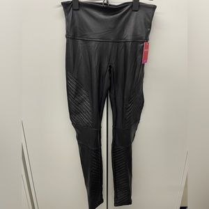 NWT Spanx Faux Leather Moto Leggings